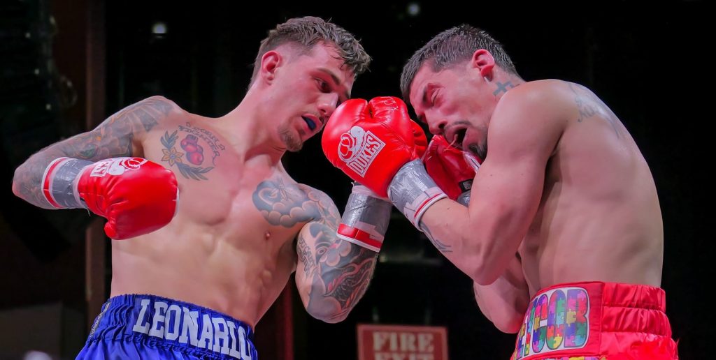 John Leonardo lands a combo on Edgar Joe Cortes